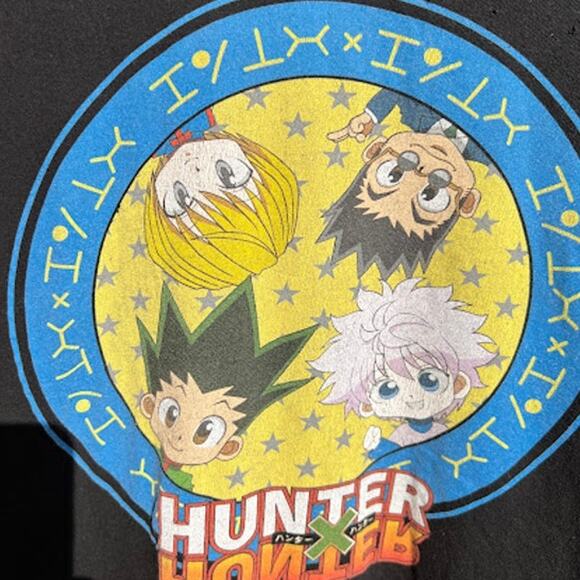 Hunter x Hunter Chibi Anime Black Shirt Mens Size Medium - Picture 3 of 4